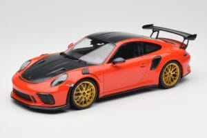 Porsche 911 991.2 GT3 RS Weissach Package Lava Orange Jante Magneziu Aurii Minichamps 1:18 153068227 Metal