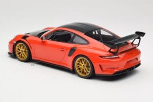 Porsche 911 991.2 GT3 RS Weissach Package Lava Orange Jante Magneziu Aurii Minichamps 1:18 153068227 Metal - imaginea 5 din 6