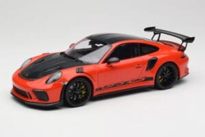 Porsche 911 991.2 GT3 RS Weissach Package Lava Orange Wording Jante Magneziu Negre Minichamps 1:18 153068226 Metal
