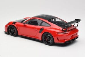 Porsche 911 991.2 GT3 RS Weissach Package Roșu cu Jante Negre Minichamps 1:18 155068230 Metal - imaginea 5 din 6