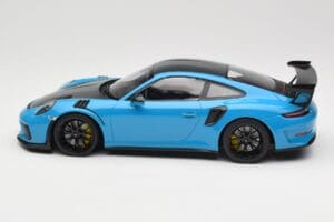 Porsche 911 991.2 GT3 RS Weissach Package Shark Blue Jante Magneziu Negre Minichamps 1:18 153068224 Metal - imaginea 3 din 6
