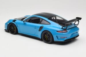 Porsche 911 991.2 GT3 RS Weissach Package Shark Blue Jante Magneziu Negre Minichamps 1:18 153068224 Metal - imaginea 5 din 6