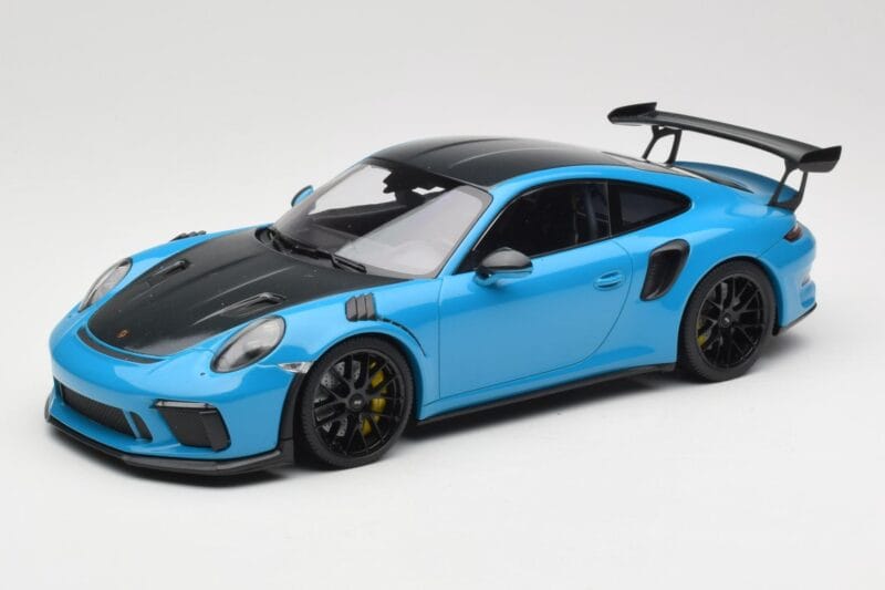 Porsche 911 991.2 GT3 RS Weissach Package Shark Blue Jante Magneziu Negre Minichamps 1:18 153068224 Metal