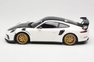 Porsche 911 991.2 GT3 RS Weissach Package Alb Jante Magneziu Aurii Minichamps 1:18 153068238 Metal - imaginea 3 din 6