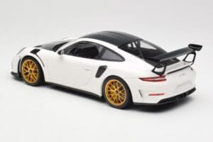 Porsche 911 991.2 GT3 RS Weissach Package Alb Jante Magneziu Aurii Minichamps 1:18 153068238 Metal - imaginea 5 din 6