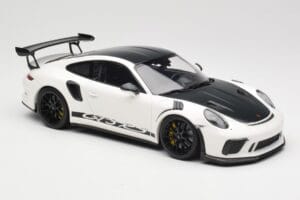 Porsche 911 991.2 GT3 RS Weissach Package Alb Wording Jante Magneziu Negre Minichamps 1:18 153068225 Metal - imaginea 4 din 6