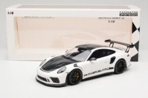Porsche 911 991.2 GT3 RS Weissach Package Alb Wording Jante Magneziu Negre Minichamps 1:18 153068225 Metal - imaginea 6 din 6