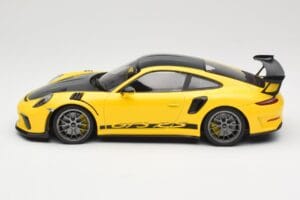 Porsche 911 991.2 GT3 RS Galben Weissach Package Platinum Wheels Minichamps 1:18 155068221 Metal - imaginea 3 din 6