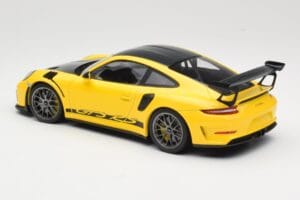 Porsche 911 991.2 GT3 RS Galben Weissach Package Platinum Wheels Minichamps 1:18 155068221 Metal - imaginea 5 din 6