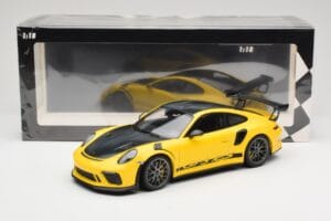 Porsche 911 991.2 GT3 RS Galben Weissach Package Platinum Wheels Minichamps 1:18 155068221 Metal - imaginea 6 din 6