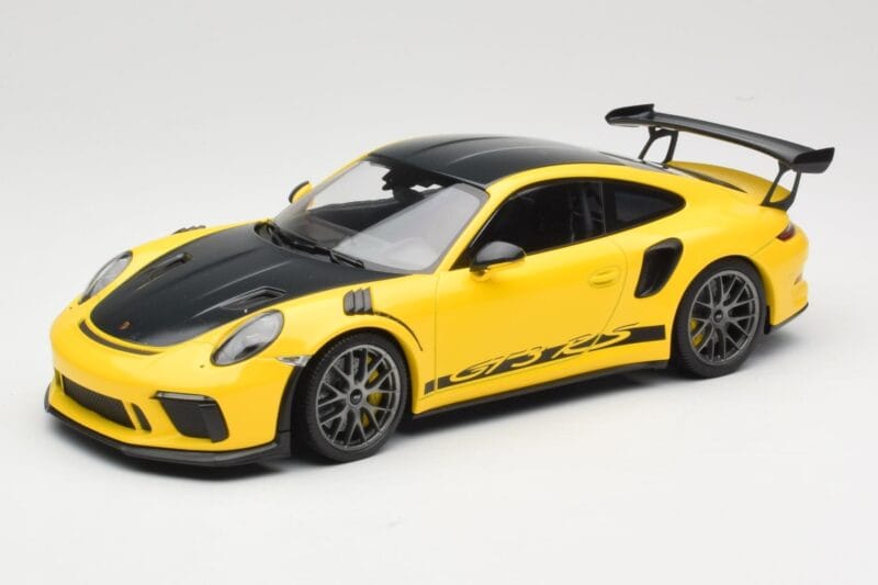 Porsche 911 991.2 GT3 RS Galben Weissach Package Platinum Wheels Minichamps 1:18 155068221 Metal