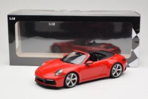 Porsche 911 992 Carrera 4S Cabriolet Roșu Minichamps 1:18 155067331 Metal - imaginea 6 din 6