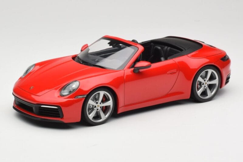 Porsche 911 992 Carrera 4S Cabriolet Roșu Minichamps 1:18 155067331 Metal