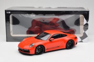Porsche 911 992 Carrera 4S Lava Portocaliu Minichamps 1:18 155067327 Metal - imaginea 6 din 6