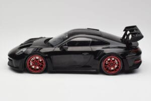 Porsche 911 992 GT3 RS Negru & Roți Roșii & Decor Negru Minichamps 1:18 153062240 Metal - imaginea 3 din 6