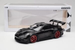 Porsche 911 992 GT3 RS Negru & Roți Roșii & Decor Negru Minichamps 1:18 153062240 Metal - imaginea 6 din 6