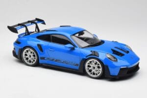 Porsche 911 992 GT3 RS Albastru & Roți Argintii & Decor Negru Minichamps 1:18 153062234 Metal - imaginea 4 din 6