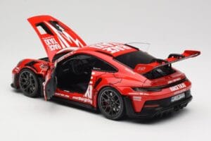 Porsche 911 992 GT3 RS Getspeed Race Taxi Guards Red Minichamps 1:18 110062040 Metal - imaginea 5 din 8