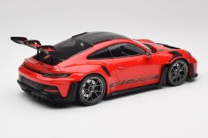 Porsche 911 992 GT3 RS Guards Roșu & Roți Argintii Weissach Package Minichamps 1:18 153062246 Metal - imaginea 2 din 6