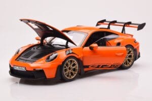 Porsche 911 992 GT3 RS Gulf Portocaliu Norev 1:18 187360 Metal - imaginea 2 din 8