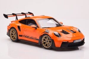 Porsche 911 992 GT3 RS Gulf Portocaliu Norev 1:18 187360 Metal - imaginea 6 din 8