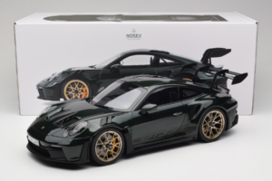 Porsche 911 992 GT3 RS Jet Green Metallic Black Norev 1:12 127532 Metal - imaginea 6 din 6