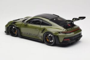 Porsche 911 992 GT3 RS Nato Olive & Black Wheels Minichamps 1:18 110062027 Metal - imaginea 7 din 8