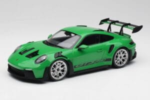 Porsche 911 992 GT3 RS Python Verde & Roți Argintii & Decor Negru Minichamps 1:18 153062235 Metal
