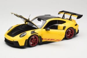 Porsche 911 992 GT3 RS Racing Yellow Weissach Package & Red Wheels Minichamps 1:18 110062025 Metal - imaginea 2 din 8