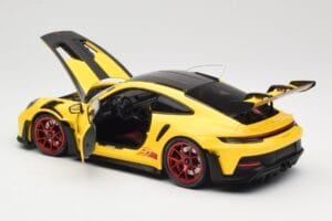 Porsche 911 992 GT3 RS Racing Yellow Weissach Package & Red Wheels Minichamps 1:18 110062025 Metal - imaginea 5 din 8