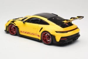Porsche 911 992 GT3 RS Racing Yellow Weissach Package & Red Wheels Minichamps 1:18 110062025 Metal - imaginea 7 din 8