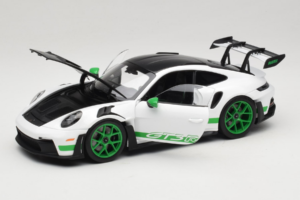 Porsche 911 992 GT3 RS Tribute to Carrera RS White Python Green Norev 1:18 187372 Metal - imaginea 2 din 8