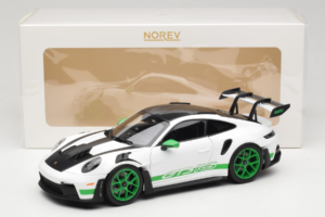 Porsche 911 992 GT3 RS Tribute to Carrera RS White Python Green Norev 1:18 187372 Metal - imaginea 8 din 8