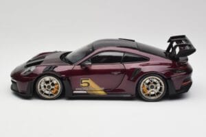 Porsche 911 992 GT3 RS Ultraviolet & Jante Argintii Minichamps 1:18 110062029 Metal - imaginea 4 din 8