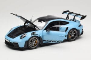 Porsche 911 992 GT3 RS Weissach Pack Gulf Blue Norev 1:18 187367 Metal - imaginea 2 din 8