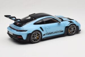 Porsche 911 992 GT3 RS Weissach Pack Gulf Blue Norev 1:18 187367 Metal - imaginea 3 din 8