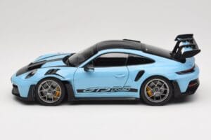 Porsche 911 992 GT3 RS Weissach Pack Gulf Blue Norev 1:18 187367 Metal - imaginea 4 din 8