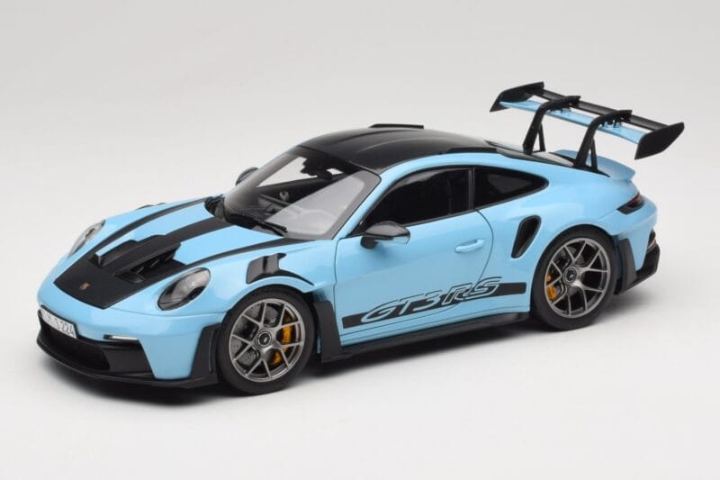 Porsche 911 992 GT3 RS Weissach Pack Gulf Blue Norev 1:18 187367 Metal