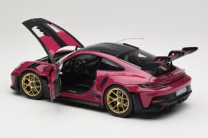 Porsche 911 992 GT3 RS Weissach Package Ruby Star Norev 1:18 187370 Metal - imaginea 5 din 8
