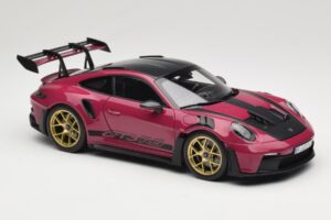 Porsche 911 992 GT3 RS Weissach Package Ruby Star Norev 1:18 187370 Metal - imaginea 6 din 8
