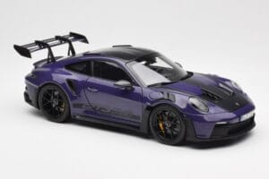 Porsche 911 992 GT3 RS Weissach Package Ultraviolet Norev 1:18 187368 Metal - imaginea 6 din 8