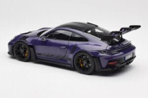 Porsche 911 992 GT3 RS Weissach Package Ultraviolet Norev 1:18 187368 Metal - imaginea 7 din 8