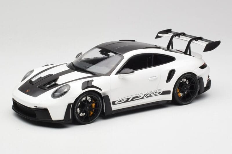 Porsche 911 992 GT3 RS Alb & Roți Negre Minichamps 1:18 155062230 Metal