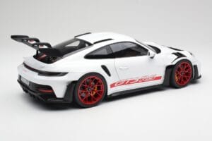 Porsche 911 992 GT3 RS Alb & Pyro Roșu Norev 1:12 127530 Metal - imaginea 2 din 6