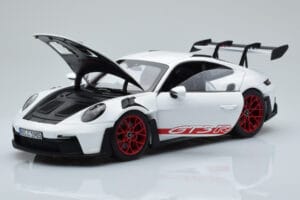 Porsche 911 992 GT3 RS Alb Pyro Roșu Norev 1:18 187352 Metal - imaginea 2 din 8
