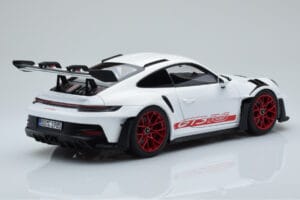 Porsche 911 992 GT3 RS Alb Pyro Roșu Norev 1:18 187352 Metal - imaginea 3 din 8