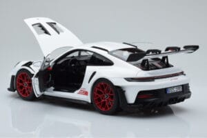 Porsche 911 992 GT3 RS Alb Pyro Roșu Norev 1:18 187352 Metal - imaginea 5 din 8