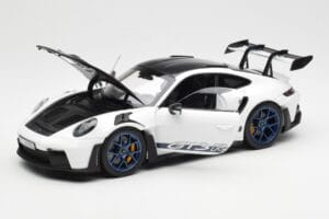 Porsche 911 992 GT3 Weissach Package Alb & Albastru Indigo Norev 1:18 187353 Metal - imaginea 2 din 8