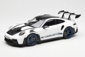 Porsche 911 992 GT3 Weissach Package Alb & Albastru Indigo Norev 1:18 187353 Metal