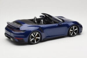 Porsche 911 992 Turbo S Cabriolet Blue Metallic Minichamps 1:18 155069081 Metal - imaginea 2 din 6